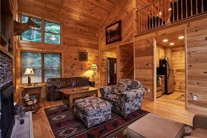 Unclassified image, 4 of 22, button - Dillard Cabin - 2BR/2BA Cabin, Hot Tub, Great Loca (Boone)