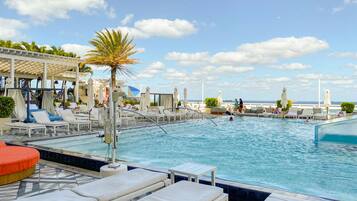 2 outdoor pools, open 9:00 AM to 7:00 PM, cabanas (surcharge)