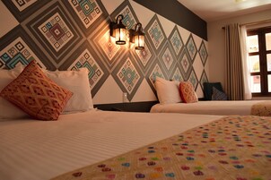 Superior Double Room, 2 Double Beds | Premium bedding, memory foam beds, individually decorated, desk