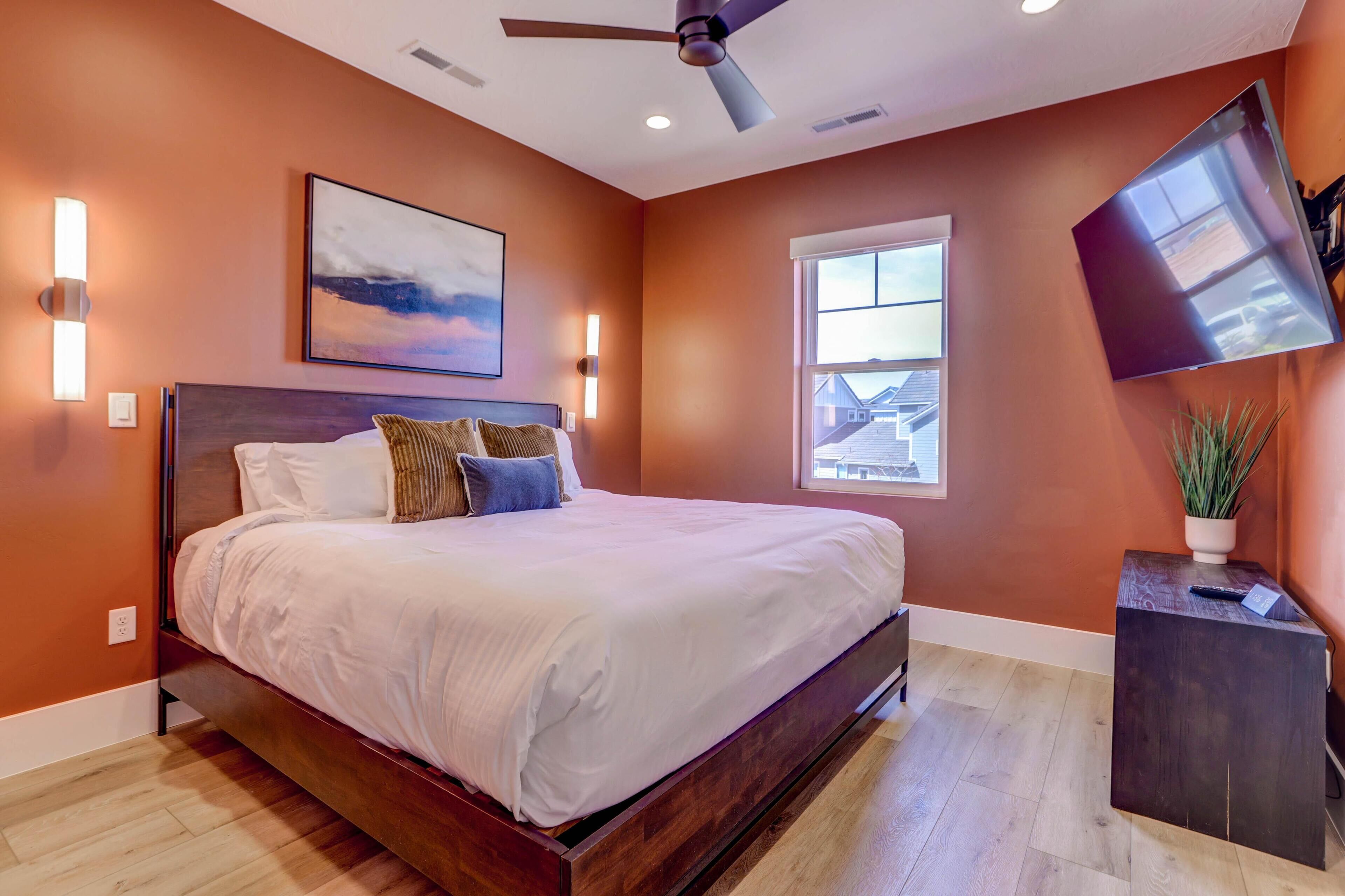 1 habitación, tabla de planchar con plancha, wifi gratis y ropa de cama 