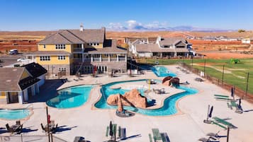 A heated pool, a lap pool