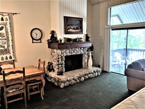 TV, fireplace, DVD player