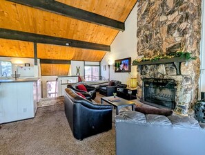 TV, fireplace, DVD player