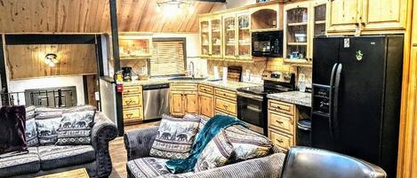 TV, fireplace, DVD player, table football