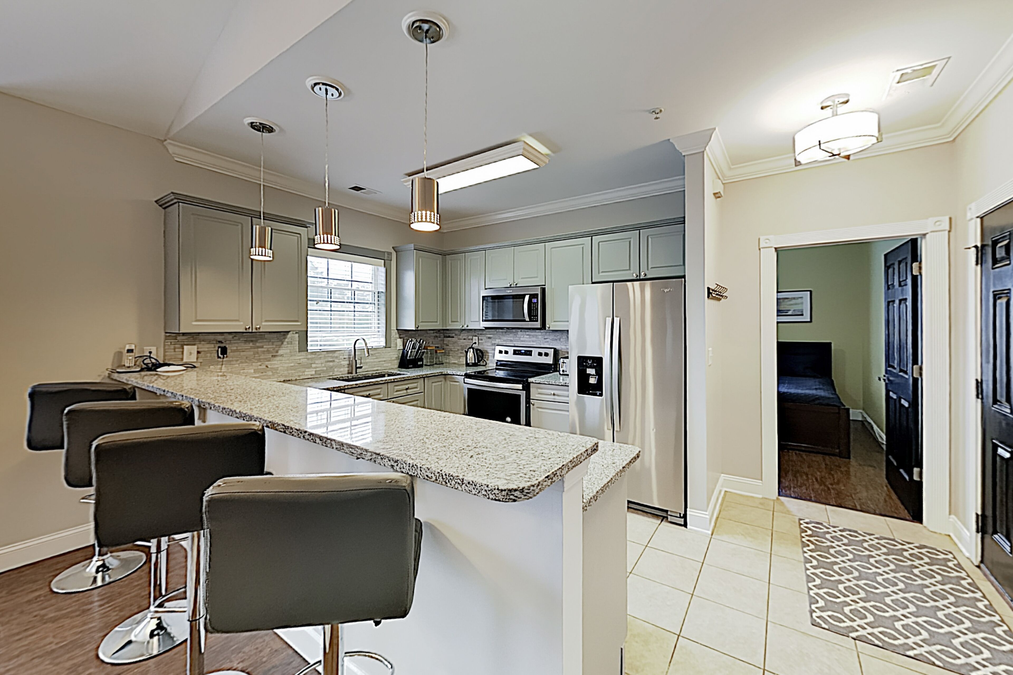 Beach bliss with porch, pool, and on-site golf course - walk to park