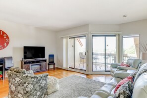 Televisión de pantalla plana, chimenea, Netflix y reproductor de DVD 