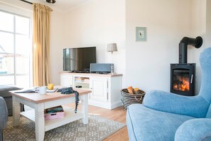 TV, fireplace, stereo