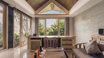 Royal Smart 1 Bedroom Villa with Private Pool & Hot Tub | Living area | 50-inch LED TV with digital channels, Netflix, streaming services