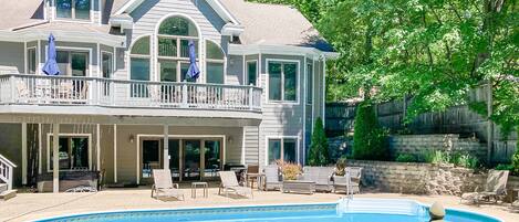 A heated pool