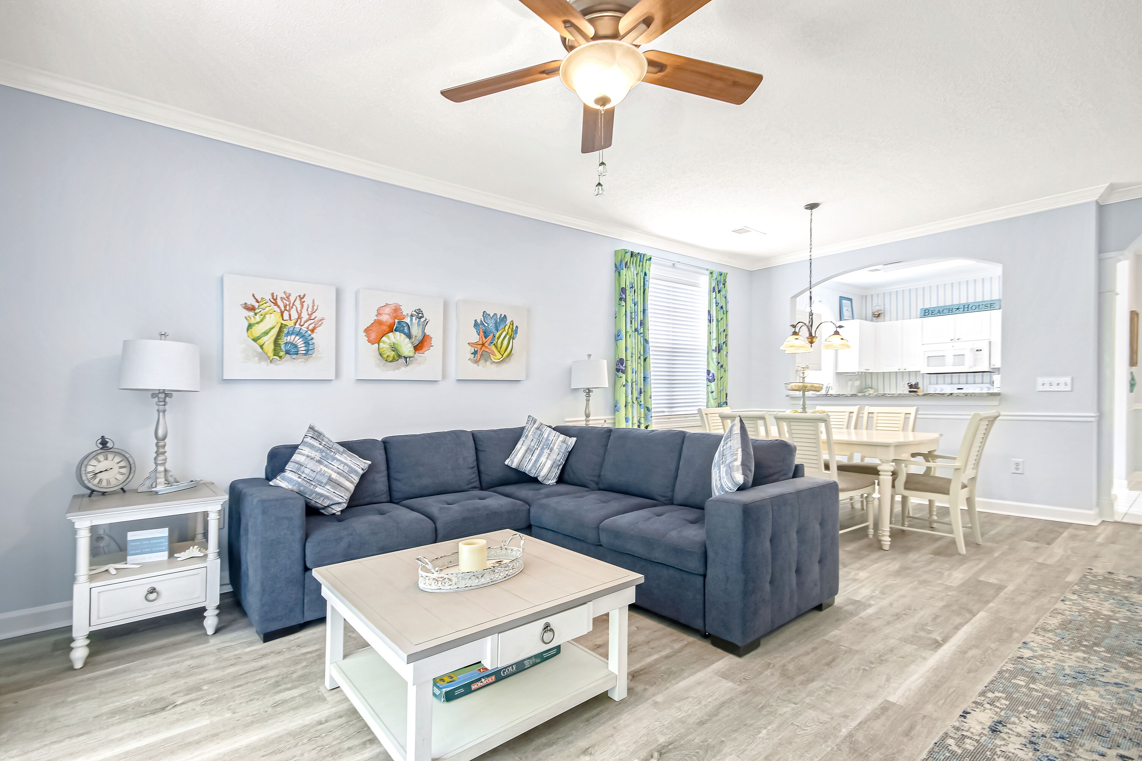 Resort home with screened balcony, two pools, four golf courses, & beach shuttle