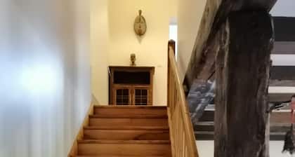 Large house with loggia and fireplace