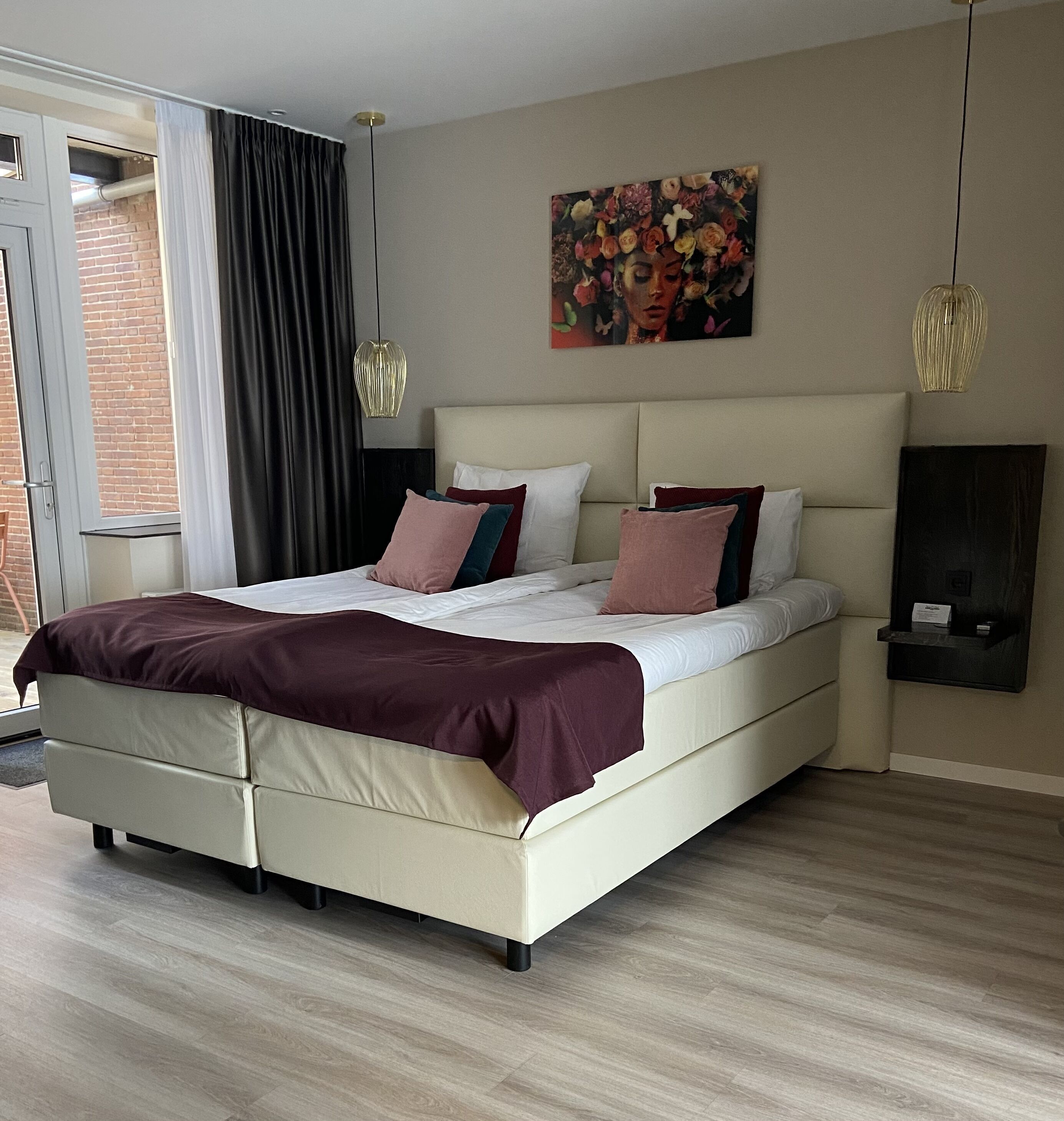 Memory foam beds, in-room safe, blackout drapes, iron/ironing board