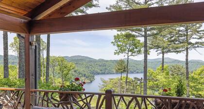 Birds eye view of Lake Glenville and beyond