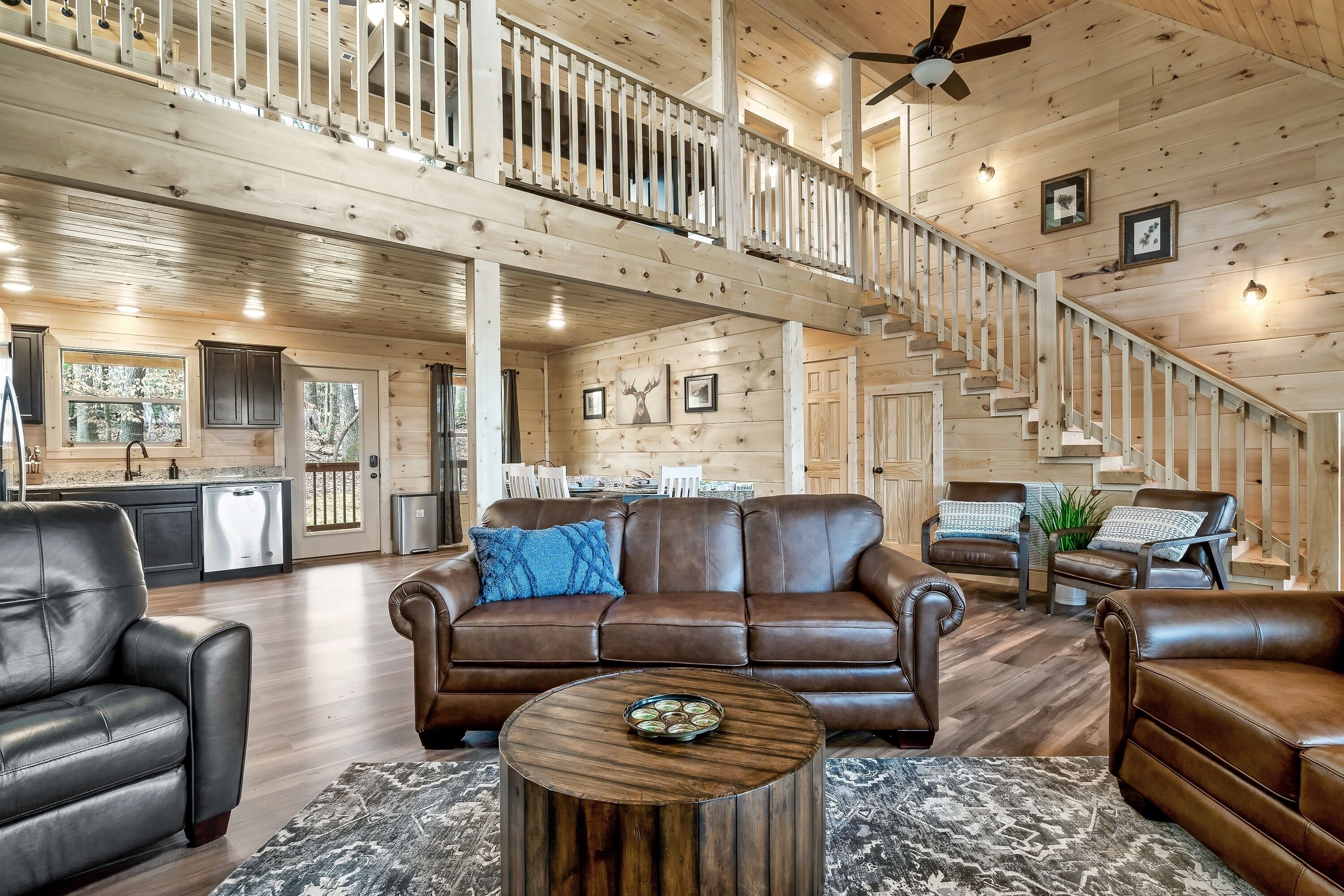 Smart TV, fireplace, video games, foosball