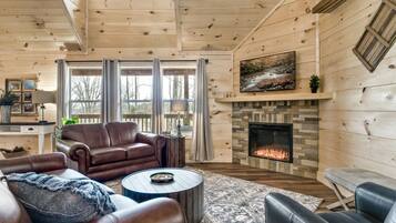 Smart TV, fireplace, video games, foosball