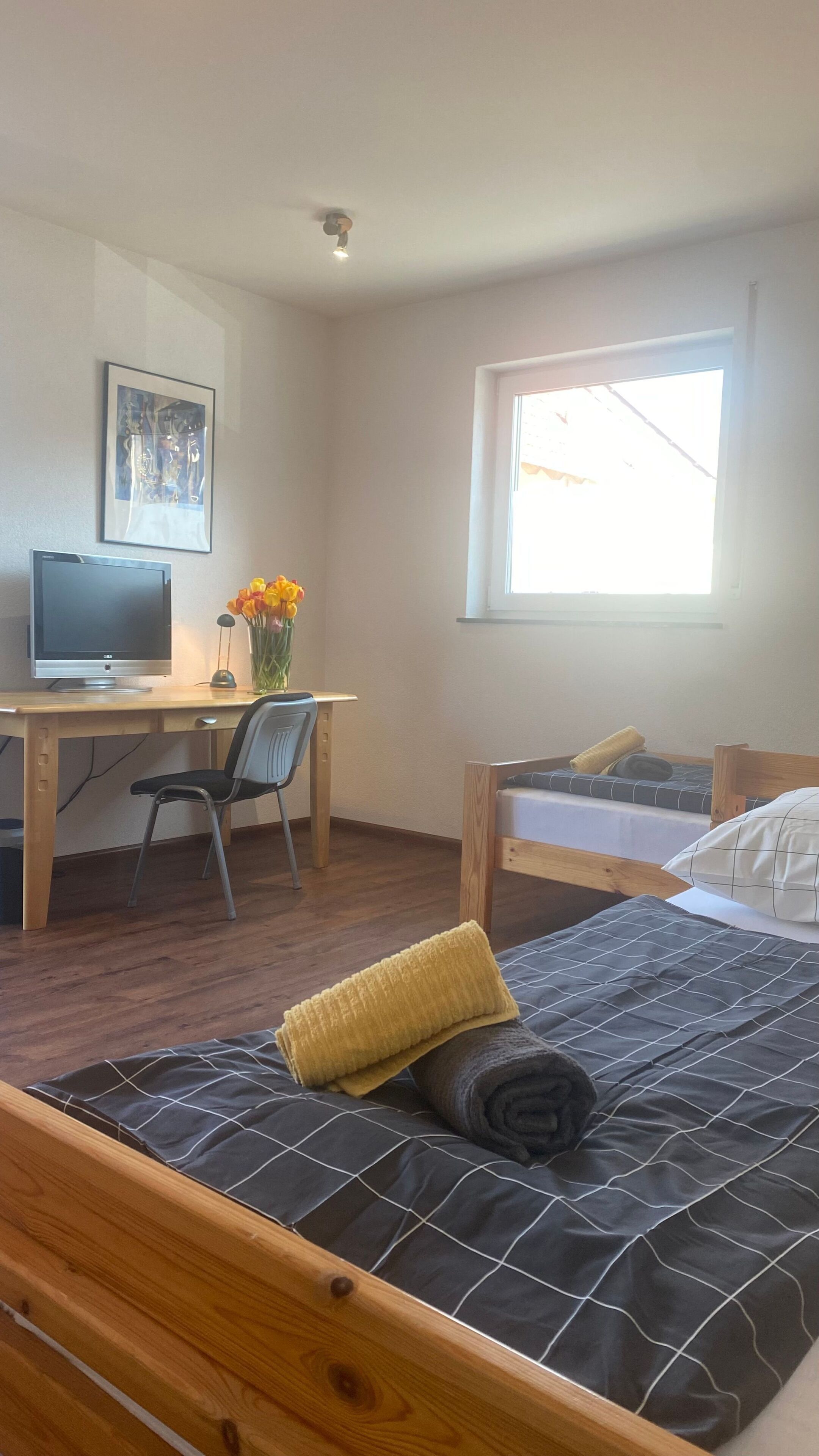 1 bedroom, desk, WiFi, bed sheets