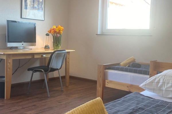 Bright Rooms with WIFI,Terrace between Freiburg and France,