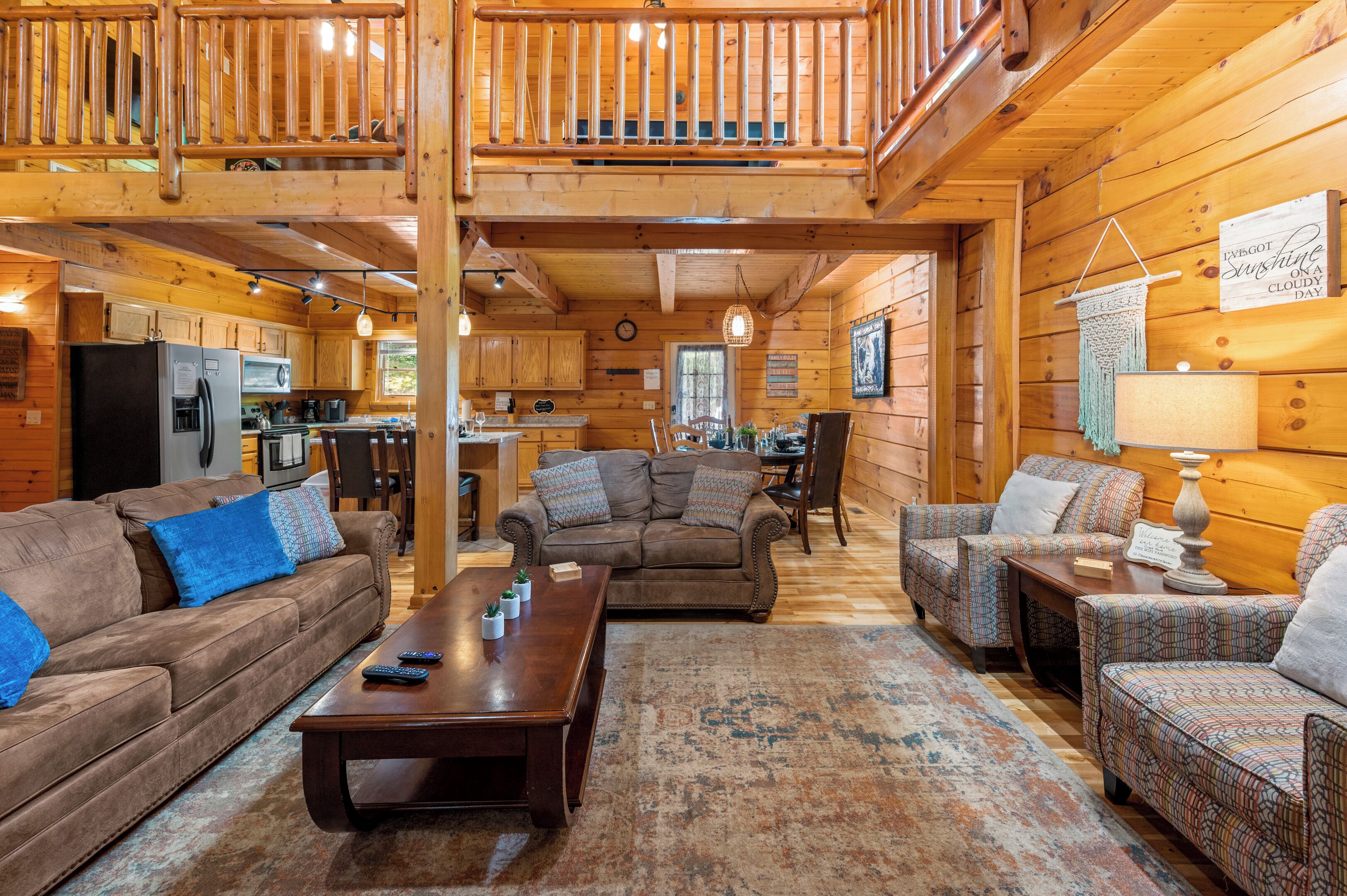 Smart TV, fireplace, video games, DVD player