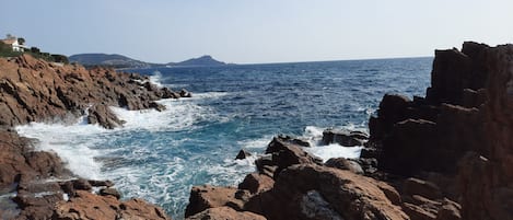 En la playa
