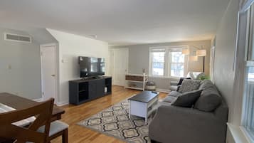 Smart TV, DVD player, books