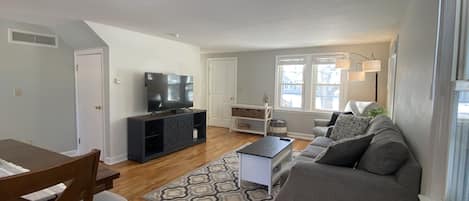 Smart TV, DVD player, books