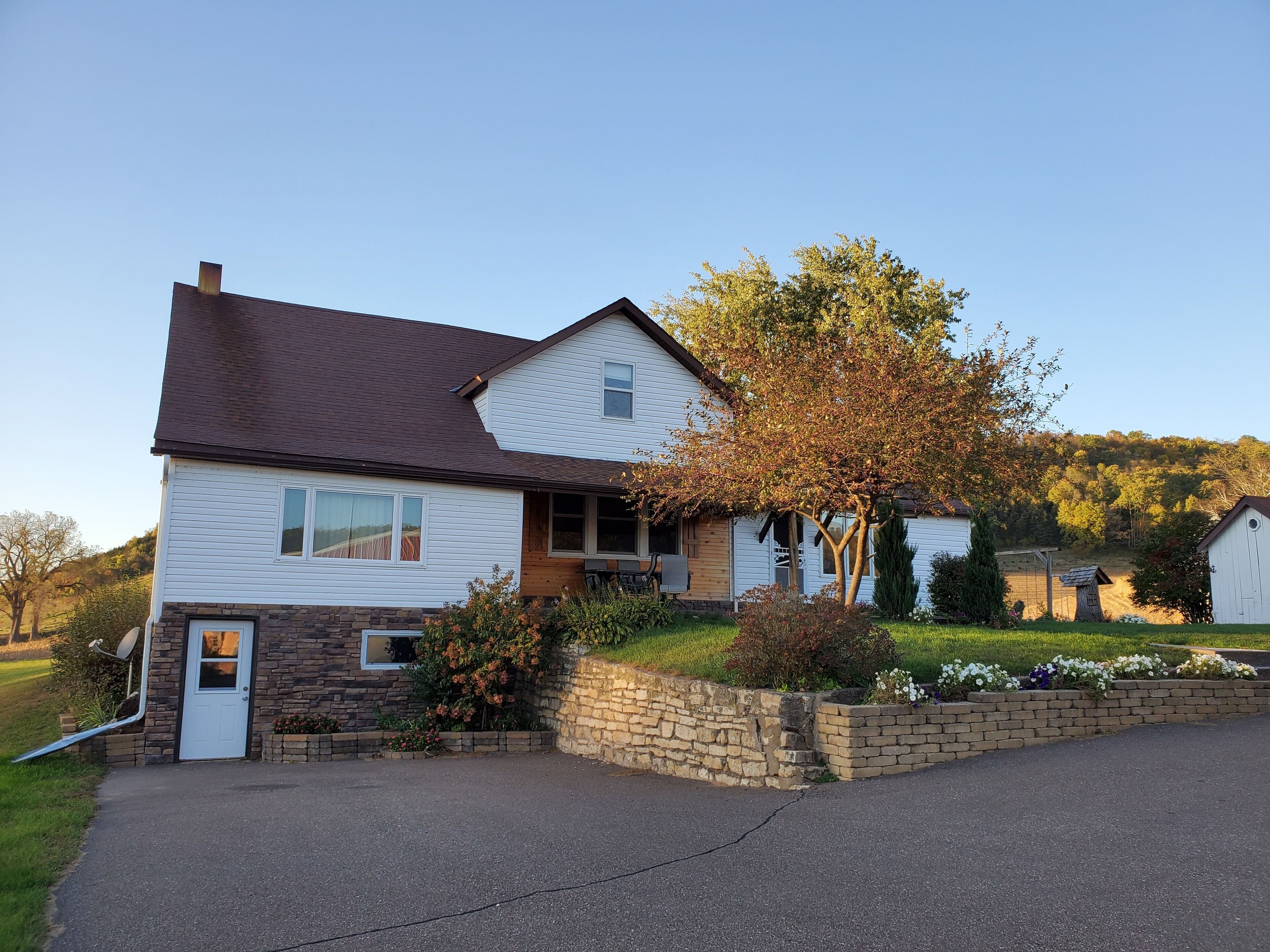 Country farm house located on 60 acres in  peaceful valley  by Fountain City WI