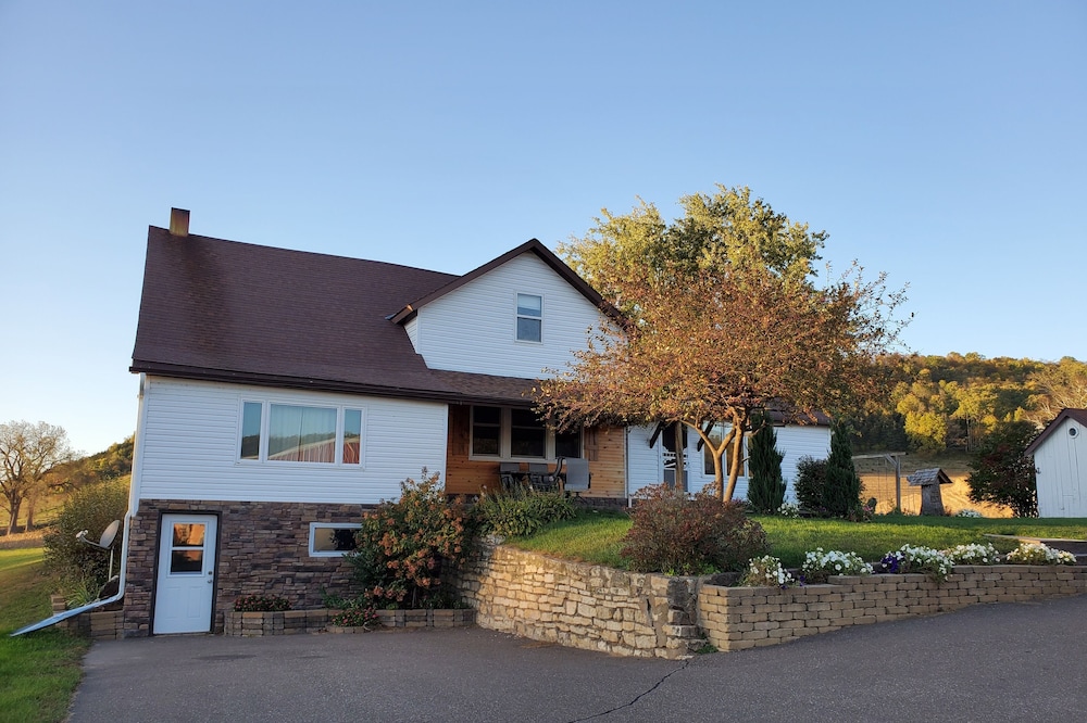 Country farm house located on 60 acres in peaceful valley by Fountain City WI