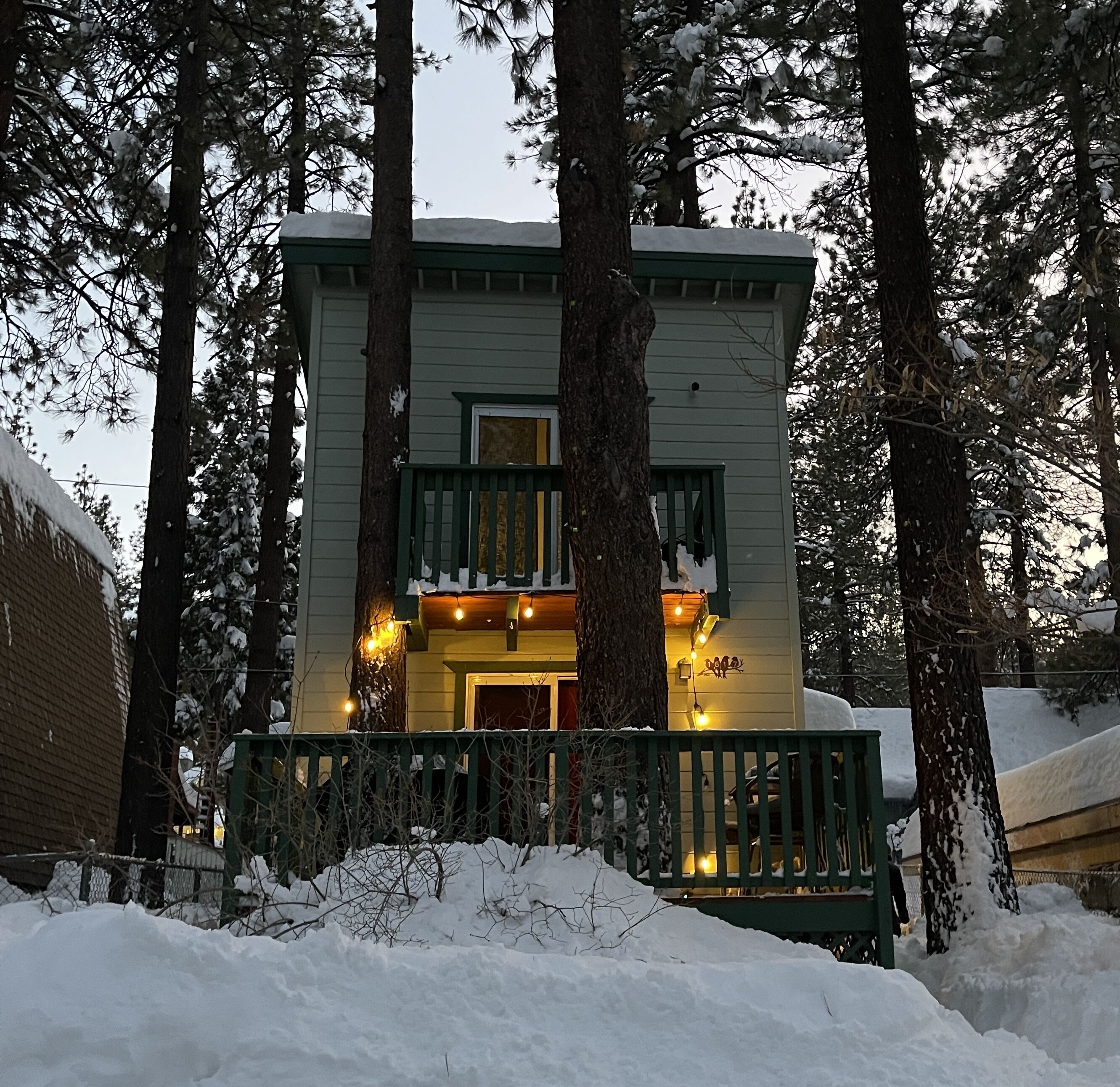 Wrightwood Cozy Family Cabin! Walk to town! Pets, Air Purifier, BBQ, Fireplace!