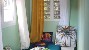 1 bedroom, iron/ironing board, travel crib, WiFi