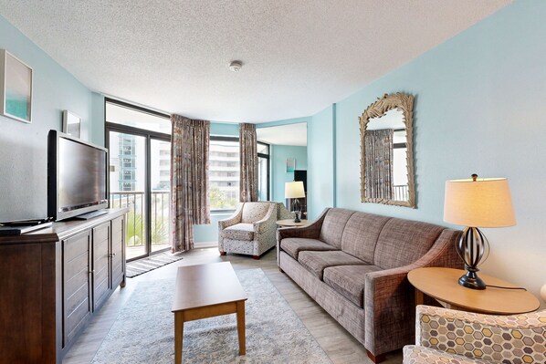 Una televisión, un reproductor de DVD