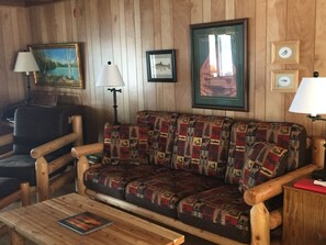 House, Ensuite (Journey's End Lake House) | Living area - Journeys End Lodging Cabins (Long Lake)
