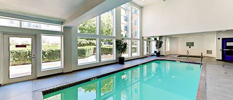 Indoor pool, a heated pool