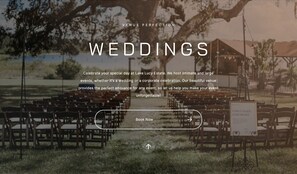 Outdoor banquet area