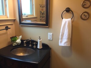 Combined shower/tub, jetted tub
