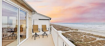 Dog-friendly penthouse with oceanfront balcony - steps to Folly Beach Pier