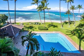 Pool - Modern Oceanfront Gem, 3rd‑Floor Designer Condo + Million‑Dollar Views (Lahaina)