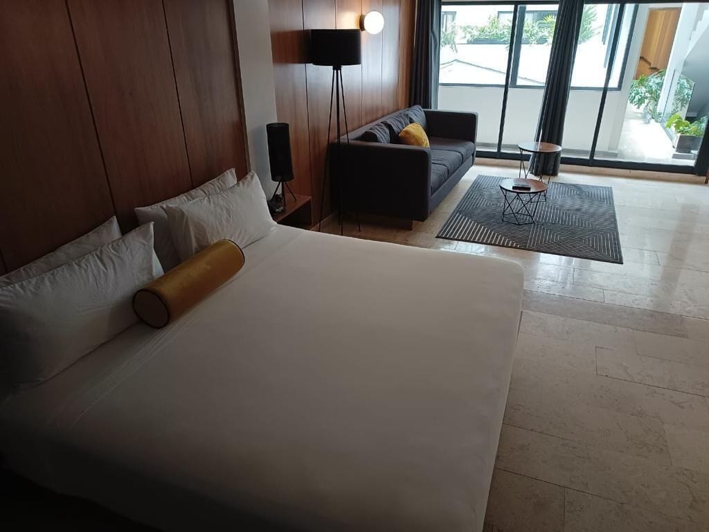 interior view suite | 1 bedroom, egyptian cotton sheets, premium bedding, select comfort beds