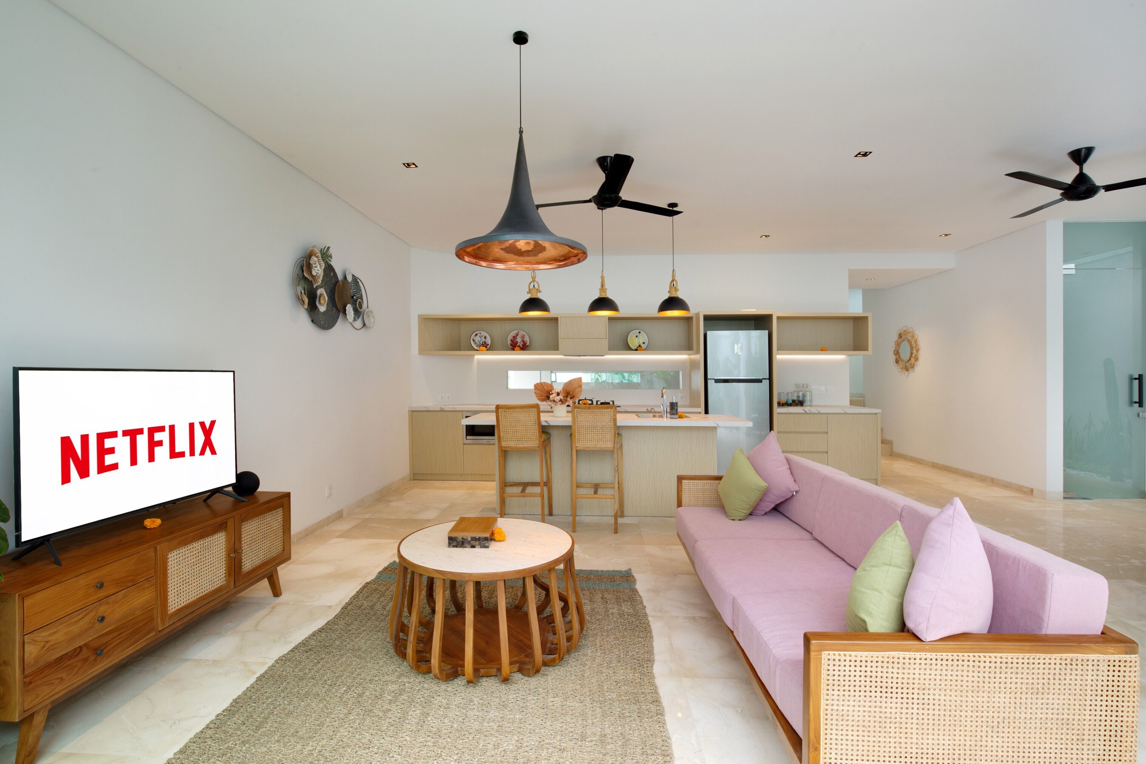 Royal 3 Bedroom Villa with Private Pool | Living area | 50-inch LED TV with satellite channels, Netflix, streaming services