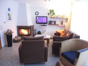 Fernseher, Kamin