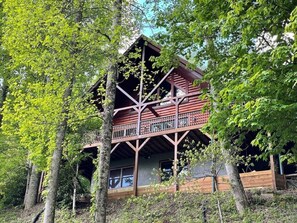 Exterior - Range Views - 2 BR w/Sleep Loft, Hot Tub, Firepit at Maggie Valley Club (Maggie Valley)