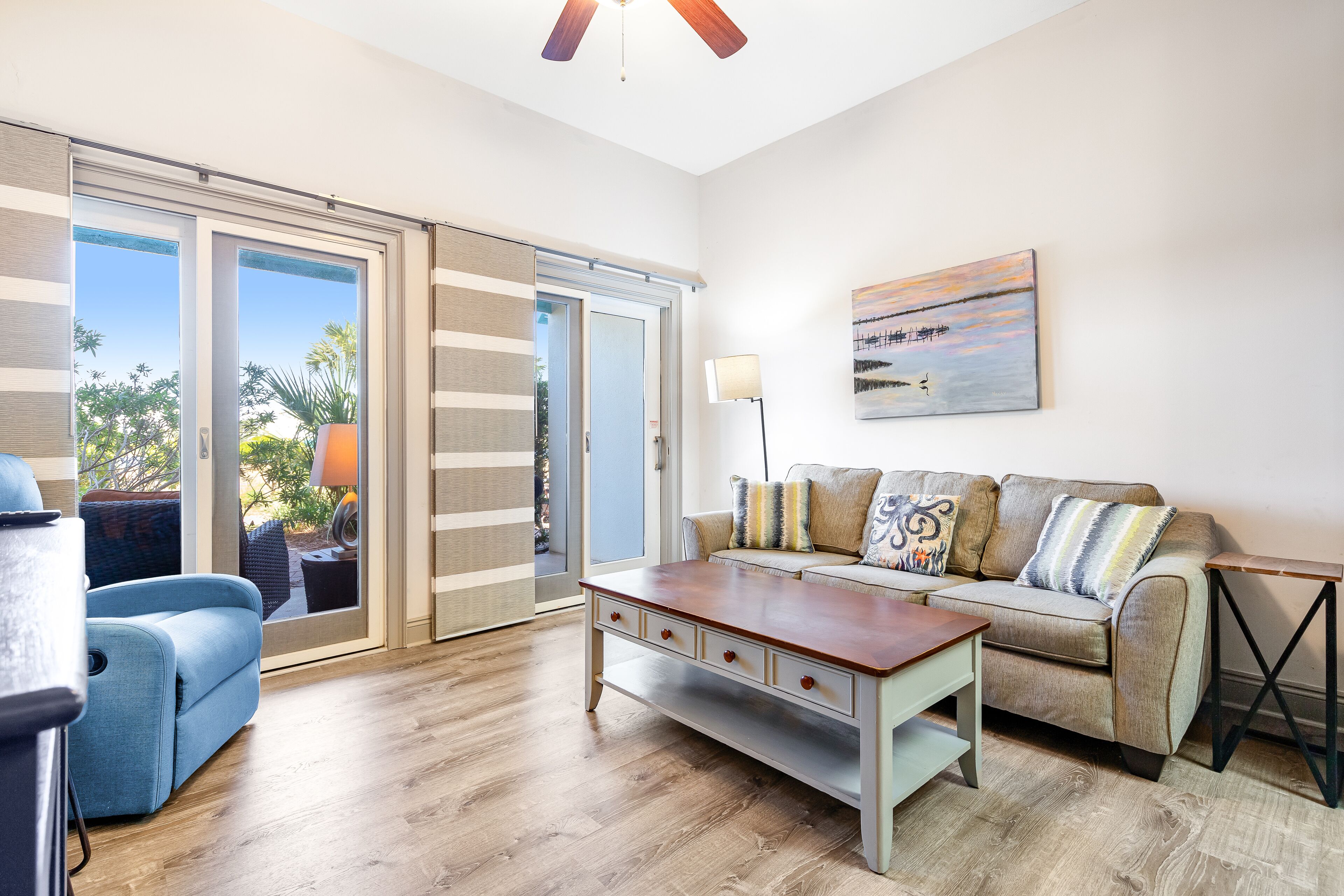 Dog-friendly, lakefront condo with WiFi, pool, hot tub, tennis, & beach access