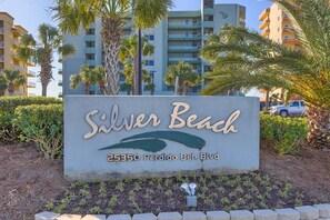 Exterior detail - Dog-friendly oceanfront condo with balcony, WiFi, & shared pool - steps to sand (Orange Beach)
