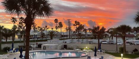 Outdoor pool, a heated pool