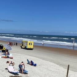 En la playa