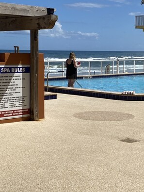 Outdoor pool, a heated pool