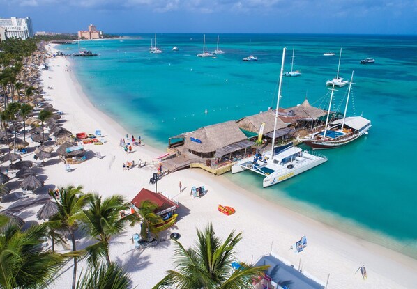 Sun loungers, beach towels