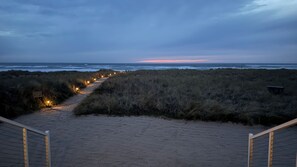 On the beach, sun-loungers, beach towels - Beach House; directly on the Beach! (Rockaway Beach)