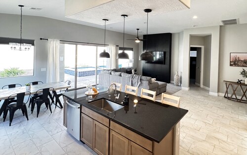 Private Pool Home in Mesquite, w/Waterfalls, Spa, Putting Green & Game Room!