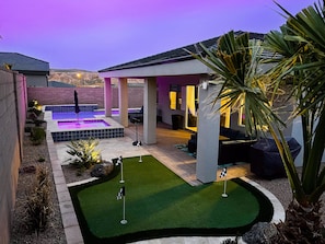 Outdoor pool, a heated pool - Resort-Style Stay: Private Pool, Spa & Game Room Near Golf & Casinos! (Mesquite)