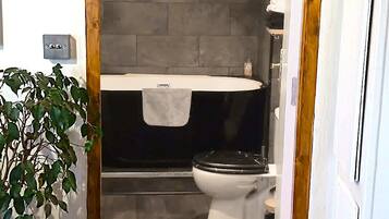 Baignoire, sĂšche-cheveux, serviettes fournies, papier toilette